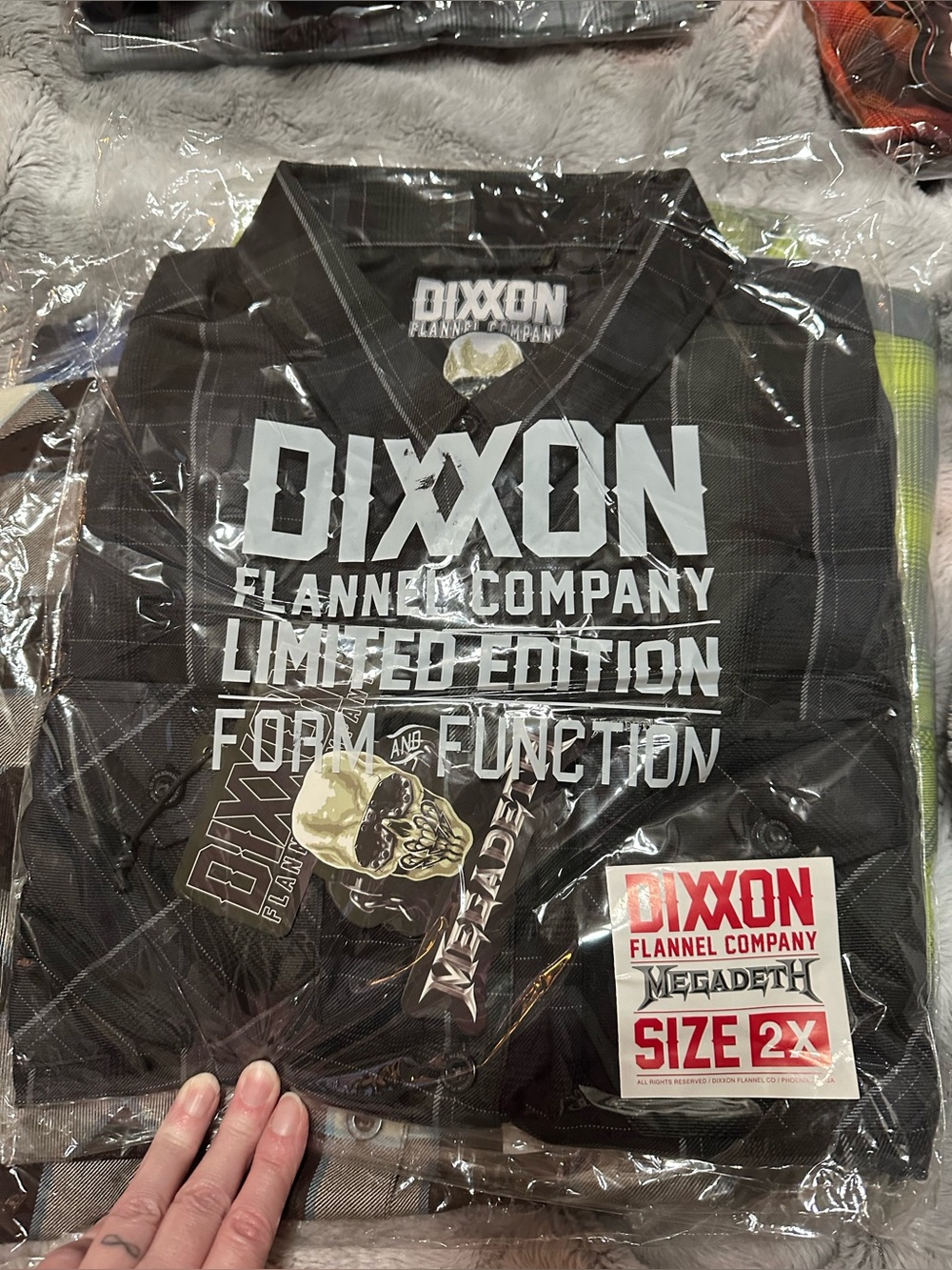 Women’s DIXXON Limited Edition Megadeth Flannel Shirt - Size 2X